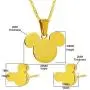 ERLUER Mouse Mickey Jewelry Set for Women Necklace Earrings Sets Stainless Steel Crystal Girls Fashion Gift