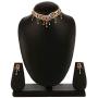 Efulgenz Indian Bollywood 14 K Gold Plated Cubic Zirconia Faux Ruby Pearl Choker Necklace Earring Bridal Jewelry Set