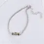 WEILYDF Crystal Pendant Luxury Imitation Gemstone Bracelet Exquisite Leaf Wrapped Crystal Bangle Gift Jewellery for Unisex (Bracelet 2)