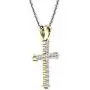 Dazzlingrock Collection 0.25 Carat (ctw) 10K Gold Round White Diamond Ladies Cross Pendant 1/4 CT (Silver Chain Included)