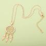 Ouran Long Chain Necklace for Women,Dream Catcher Pendant Necklace for Girls Gold and Silver Personalized Necklace