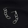 BELUCKIN Chain Link Dangle Stud Earrings Statement Minimalist Jewelry