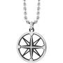 555Jewelry Unisex Stainless Steel Navigator Navigation Compass Pendant Necklace