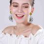 D.Rosse Fashion Unique Funny Lightweight Acrylic Big Daisy Flower Dangle Drop Earrings for Women Girls 70s 80s 90s Statement Sunflower Jewelry Gifts