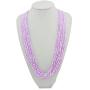 Bocar Long Multiple Row Handmade Beaded Statement 33'' Necklace for Women with Gift Box