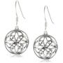 Sterling Silver Celtic Knot Round Drop Wire Earrings