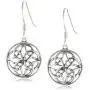 Sterling Silver Celtic Knot Round Drop Wire Earrings Sterling Silver Celtic Knot Round Drop Wire Earrings