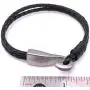 Big Hook Mens Braided Leather Bracelet Black Handcrafted in USA Big Hook Mens Braided Leather Bracelet Black Handcrafted in USA
