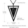 beautlace Double Triangle Letter Necklaces Silver/18K Gold/Black Gun Plated Initial Geometric Minimalist Pendant Alphabet Name Necklace Jewelry for Men and Women KP0158