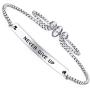 SOUSYOKYOSAM Dainty Cuff Bracelet - Never GIVE UP - Inspired Women Jewelry Excellent Adjustable Bangle