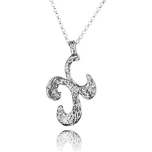 Paz Creations .925 Sterling Silver Personalized Necklace - Variety of Letters Paz Creations .925 Sterling Silver Personalized Necklace - Variety of Letters