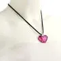 Suvani Jewelry Hand Blown Venetian Murano Glass Rose Pink Heart Shaped Pendant Necklace, 18-20 inches Suvani Jewelry Hand Blown Venetian Murano Glass Rose Pink Heart Shaped Pendant Necklace, 18-20 inches