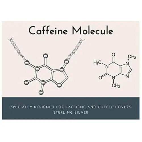 Rosa Vila Caffeine Molecule Necklace, 925 Sterling Silver, Coffee Necklace, Coffee Lover Jewelry for Women, Coffee Gifts for Women, Coffee Lovers Gifts, Mothers Day Rosa Vila Caffeine Molecule Necklace, 925 Sterling Silver, Coffee Necklace, Coffee Lover Jewelry for Women, Coffee Gifts for Women, Coffee Lovers Gifts, Mothers Day