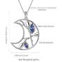 Aurora Tears Moon Jewelry Women 925 Sterling Silver Mystic Rainbow Topaz Necklace/Earring Fire Topaz Cresent Moon Birthday Gift