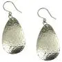 Small Hammered Aluminum Silver-tone Tear Drop Earrings By John S Brana Handmade Jewelry Hypoallergenic Small Hammered Aluminum Silver-tone Tear Drop Earrings By John S Brana Handmade Jewelry Hypoallergenic