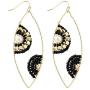DAMLENG Fashion Bohemain Handmade Multicolor Beaded Dangle Drop Hoop Earrings for Women Girls Statement Unique Nation Earring Jewelry Gifts