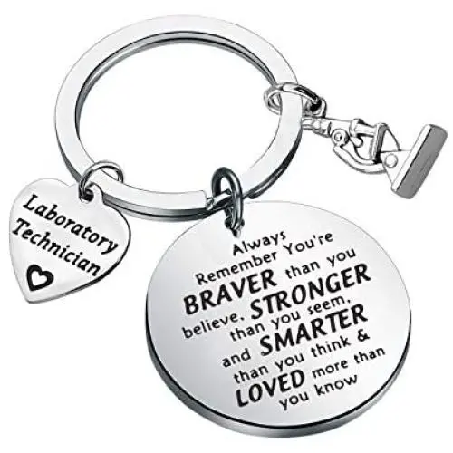 AKTAP Laboratory Technician Key Chain Science Symbol Jewelry Microscope Gift for Science Lovers You’re Braver Than You Believe AKTAP Laboratory Technician Key Chain Science Symbol Jewelry Microscope Gift for Science Lovers You’re Braver Than You Believe