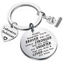 AKTAP Laboratory Technician Key Chain Science Symbol Jewelry Microscope Gift for Science Lovers You’re Braver Than You Believe