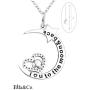 Christmas Birthday Gifts December Birthstone Blue Topaz Necklace Wife Sterling Silver I Love You to the Moon and Back Blue Sapphire Jewelry
