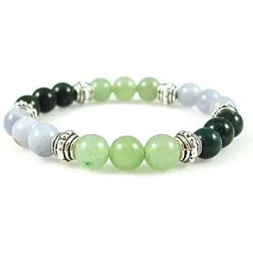 The Magic Is In You Anti-INFLAMMATORY 8mm Crystal Gemstone Intention Bracelet - Aventurine, Chalcedony, and Moss Agate