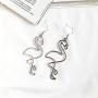 Highven Flamingo Earrings for Women Gold Flamingo Dangle Earrings Hollow Flamingo Drop Earrings Flamingo Jewelry
