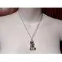 Silvertone Triceratops Skull Pendant on 18'' Chain Necklace Dinosaur Bones Silvertone Triceratops Skull Pendant on 18'' Chain Necklace Dinosaur Bones