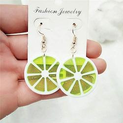 Lemon Acrylic Dangle Earrings Fruit Earrings For Women Girls