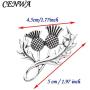 CENWA Outlander Inspired Jewelry Double Scottish Thistle Brooch Pin Sassenach Scottish Outlander Gift Scottish Brooch