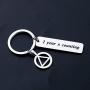 HOLLP Sobriety Gift 1 Year 5 Years Sobriety Anniversary Keychain 1 Year and Counting AA Encouragement Keychain Recovery Jewelry