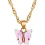 Nanafast Butterfly Pendant Necklace for Women & Girls Acrylic Necklace with Gold-Plated Nanafast Butterfly Pendant Necklace for Women & Girls Acrylic Necklace with Gold-Plated