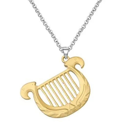 AKTAP Game Inspired Jewelry Harp Pendant Necklace Cosplay Gift for Zelda Fans AKTAP Game Inspired Jewelry Harp Pendant Necklace Cosplay Gift for Zelda Fans