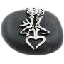 NameCoins Buck and Doe Heart Couples Necklaces, Hunting Jewelry, Split Heart, Hand Cut Coin