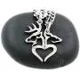 NameCoins Buck and Doe Heart Couples Necklaces, Hunting Jewelry, Split Heart, Hand Cut Coin