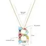 LAVLA Cubic Zirconia Initial Necklace for Women | Dainty Initial Necklace | 18k Gold Plated Colorful Crystal Letter Necklace for Girls LAVLA Cubic Zirconia Initial Necklace for Women | Dainty Initial Necklace | 18k Gold Plated Colorful Crystal Letter Necklace for Girls