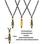 FUTTMI Feng Shui Pi Xiu Bracelet Necklace Set for Women Men Pi Yao Lucky Nafu Wealth Bracelet Necklace Black Bead Bracelet with Hand Carved Amulet Beads Jewelry Set