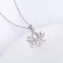 925 Sterling Silver Yoga Om Lotus Flower Pendant Necklace Inspirational Gift for Women Girls,18 inch