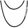 PROSTEEL Waxed Rope Braided Leather Necklace Cord Sturdy Soft Comfortable, 16”-30”, Stainless Steel Durable Clasp, Come Gift Box