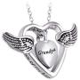 TCHYUN Angel Wing Dad Locket Urn Necklace Ashes Walmart Pendant Love Heart Cremation Memorial Jewelry with Funnel Kit