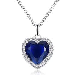 Titanic Heart of the Ocean Neckalce, AILUOR Silver Necklace Pendants Jewelry Mothers Day Gift