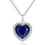 Titanic Heart of the Ocean Neckalce, AILUOR Silver Necklace Pendants Jewelry Mothers Day Gift