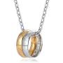 SOYOKO Engraved Gold Tone The One Ring Pendant Necklace for Lord of The Ring Fans Cosplay Costume Jewelry