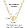 RINHOO FRIENDSHIP Tiny Initial Heart Necklace for Women Girls 14K Gold Plated Cubic Zirconia Letter A to Z 26 Alphabet Pendant Necklace