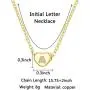 RINHOO FRIENDSHIP Tiny Initial Heart Necklace for Women Girls 14K Gold Plated Cubic Zirconia Letter A to Z 26 Alphabet Pendant Necklace