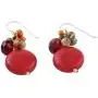 NOVICA Calcite .925 Sterling Silver Cluster Earrings, Red Circles NOVICA Calcite .925 Sterling Silver Cluster Earrings, Red Circles