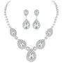 mecresh Bridal Teardrop Jewelry Sets, Crystal Wedding Necklace Earrings Sets Jewelry Engagement mecresh Bridal Teardrop Jewelry Sets, Crystal Wedding Necklace Earrings Sets Jewelry Engagement