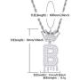 HECHUANG Initial Letter Pendant Necklace Women Simulated Diamond Name Chain Necklace Gold Silver Rope Chain