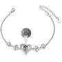 Sterling Silver Heart Bracelet I Love You 100 Languages Love Chain Bracelet with Cubic Zirconia for Women Sterling Silver Heart Bracelet I Love You 100 Languages Love Chain Bracelet with Cubic Zirconia for Women