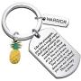 WSNANG IVF Pineapple Gift This IVF Journey is Yours Keychain IVF Infertility Warrior Jewelry IVF Encouragement Gift for Infertility Mom