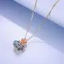 AOBOCO Sterling Silver Heart Rose Flower Necklace Embellished with Crystals from Austria, Fine Anniversary Birthday Rose Flower Jewelry Gifts for Women AOBOCO Sterling Silver Heart Rose Flower Necklace Embellished with Crystals from Austria, Fine Anniversary Birthday Rose Flower Jewelry Gifts for Women
