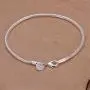 Bracelets Bangle, 3MM Snake Chain Round Charm Women Bracelet Minimalist Bangle Party Jewelry Gift - Silver Bracelets Bangle, 3MM Snake Chain Round Charm Women Bracelet Minimalist Bangle Party Jewelry Gift - Silver